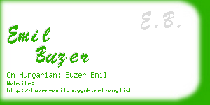 emil buzer business card